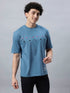 Bold Comfort: Men's Oversize Printed Cotton T-Shirt White